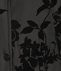 C&V Chelsea & Violet Long Sleeve Flocked Floral Woven Jacket