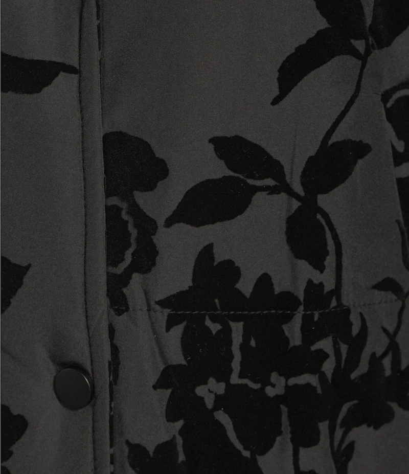 C&V Chelsea & Violet Long Sleeve Flocked Floral Woven Jacket