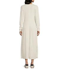 C&V Chelsea & Violet Long Sleeve Henley Maxi Dress