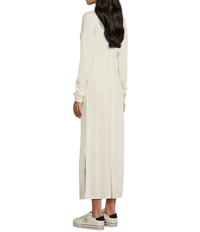 chinese dress ladies White Long-Sleeved Dress with Sharp Shoulder Cut Xs / 2 / White