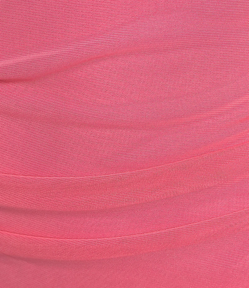 C&V Chelsea & Violet Long Sleeve Mesh Rosette Midi Dress