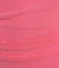 C&V Chelsea & Violet Long Sleeve Mesh Rosette Midi Dress