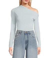 C&V Chelsea & Violet Long Sleeve Off-The-Shoulder Bodysuit