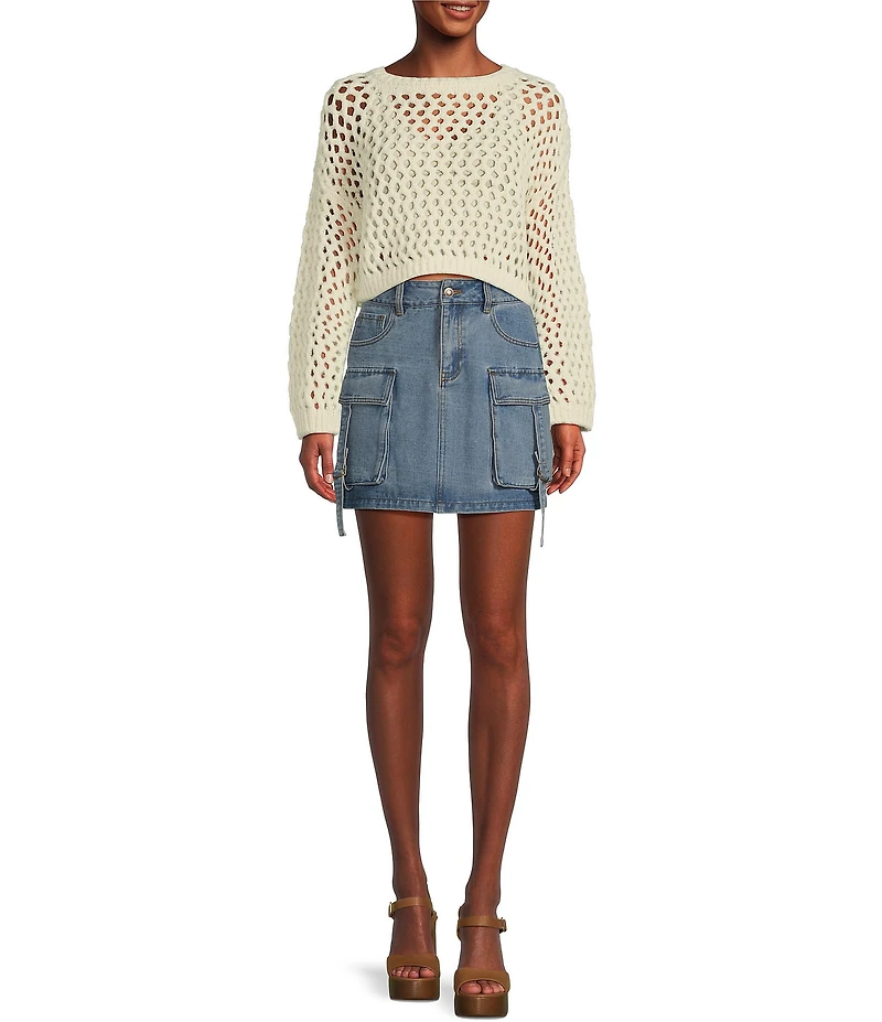 C&V Chelsea & Violet Open Knit Sweater
