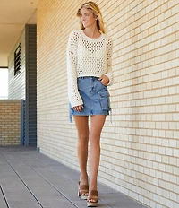 C&V Chelsea & Violet Open Knit Sweater