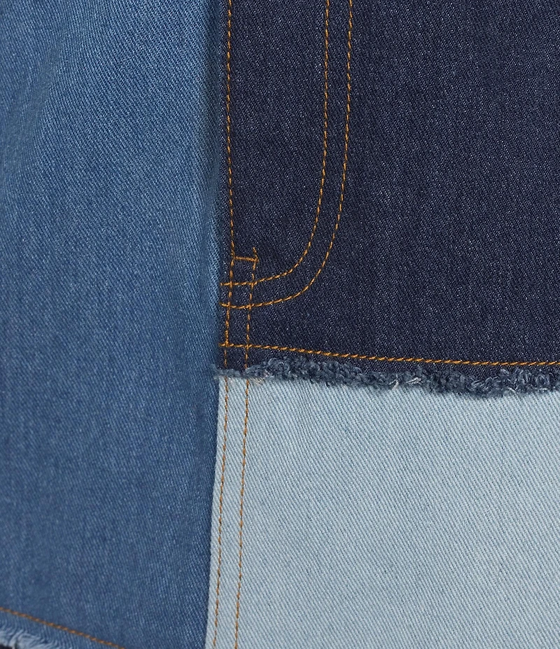 C&V Chelsea & Violet Patchwork Denim Coordinating Skirt