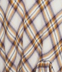 C&V Chelsea & Violet Plaid Asymmetric Ruffle Skirt