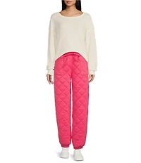 C&V Chelsea & Violet Quilted Coordinating Jogger Pants