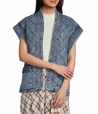 C&V Chelsea & Violet Quilted Denim Vest