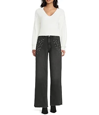 C&V Chelsea & Violet Rhinestone Embellished Jeans