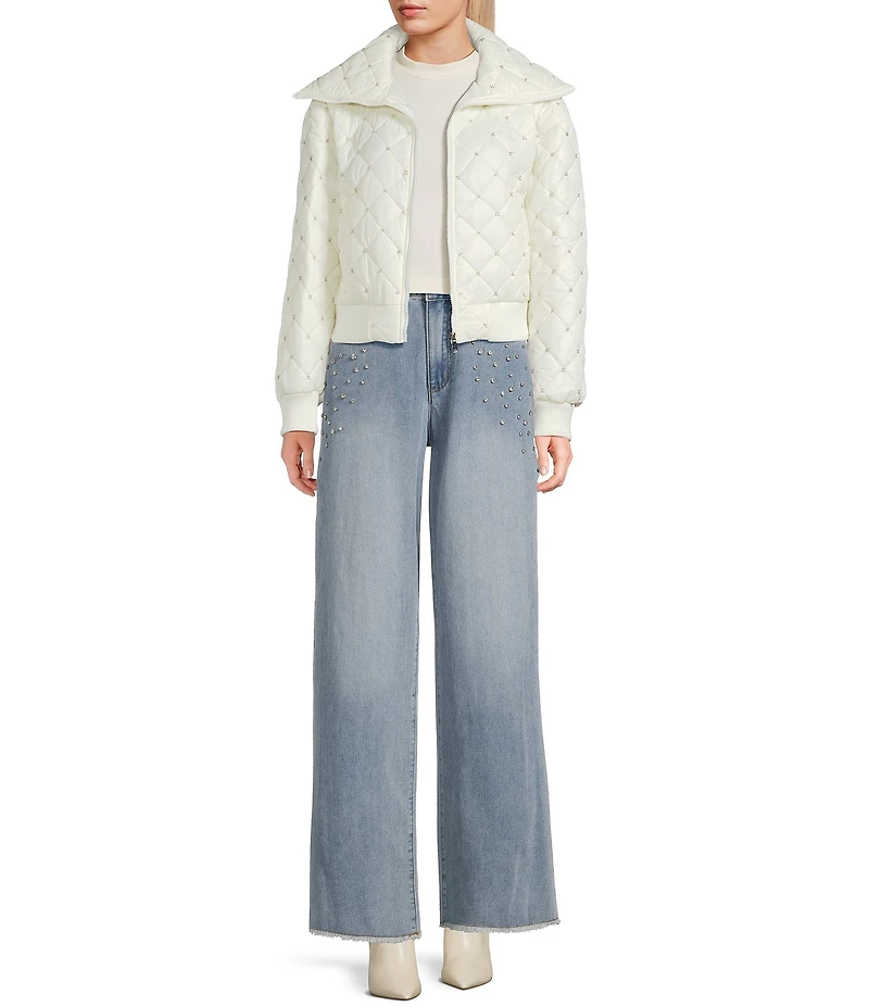 C&V Chelsea & Violet Rhinestone Embellished Jeans