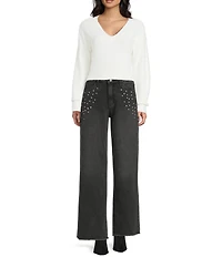 C&V Chelsea & Violet Rhinestone Embellished Jeans