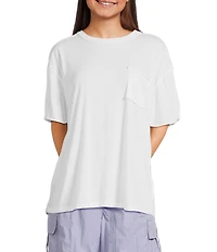 C&V Chelsea & Violet Short Sleeve Round Neck Burnout T-Shirt