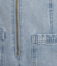C&V Chelsea & Violet Sleeveless Rolled Hem Denim Romper