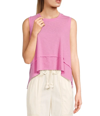 C&V Chelsea & Violet Sleeveless Shark Bite Tank