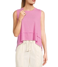 C&V Chelsea & Violet Sleeveless Shark Bite Tank