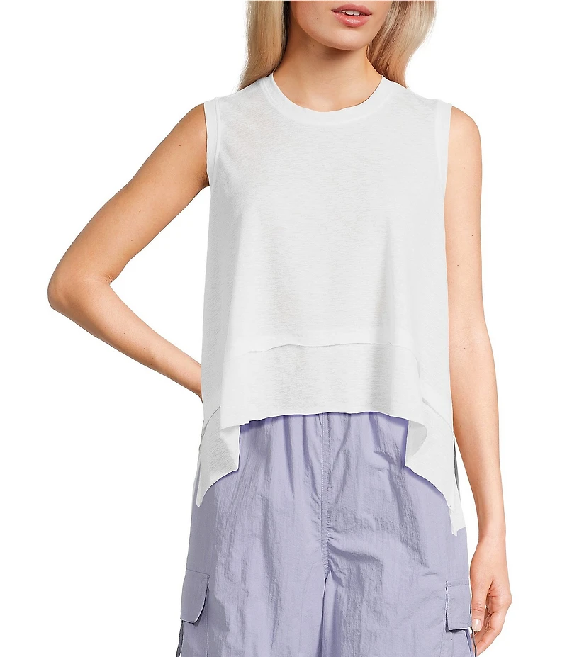 C&V Chelsea & Violet Sleeveless Shark Bite Tank
