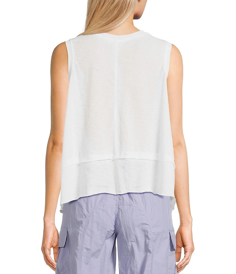 C&V Chelsea & Violet Sleeveless Shark Bite Tank