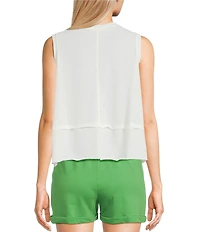 C&V Chelsea & Violet Sleeveless Shark Bite Tank