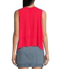 C&V Chelsea & Violet Sleeveless Shark Bite Tank