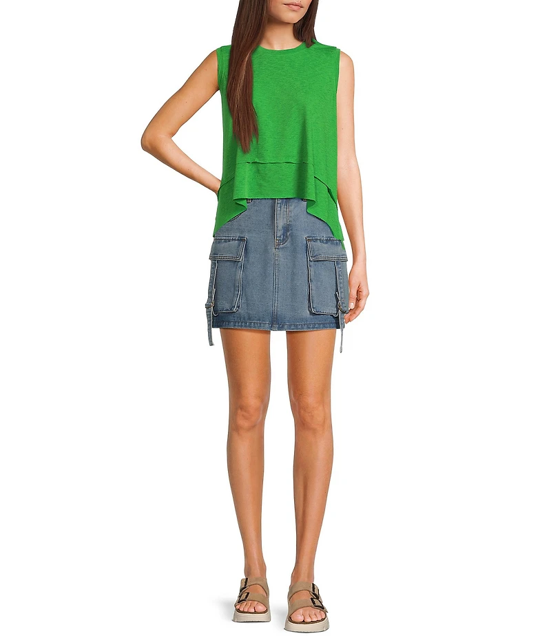 C&V Chelsea & Violet Sleeveless Shark Bite Tank