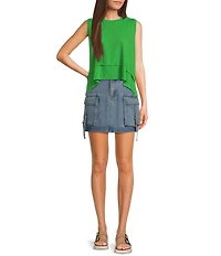 C&V Chelsea & Violet Sleeveless Shark Bite Tank