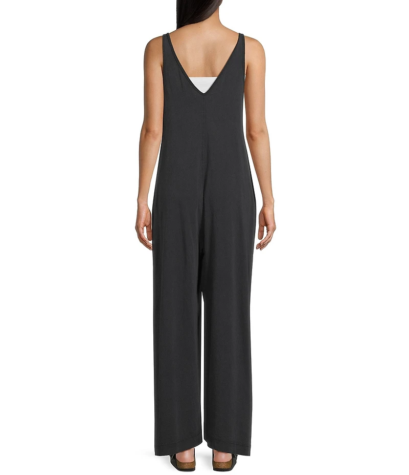 C&V Chelsea & Violet Sleeveless V-Neck Waistless Jumpsuit