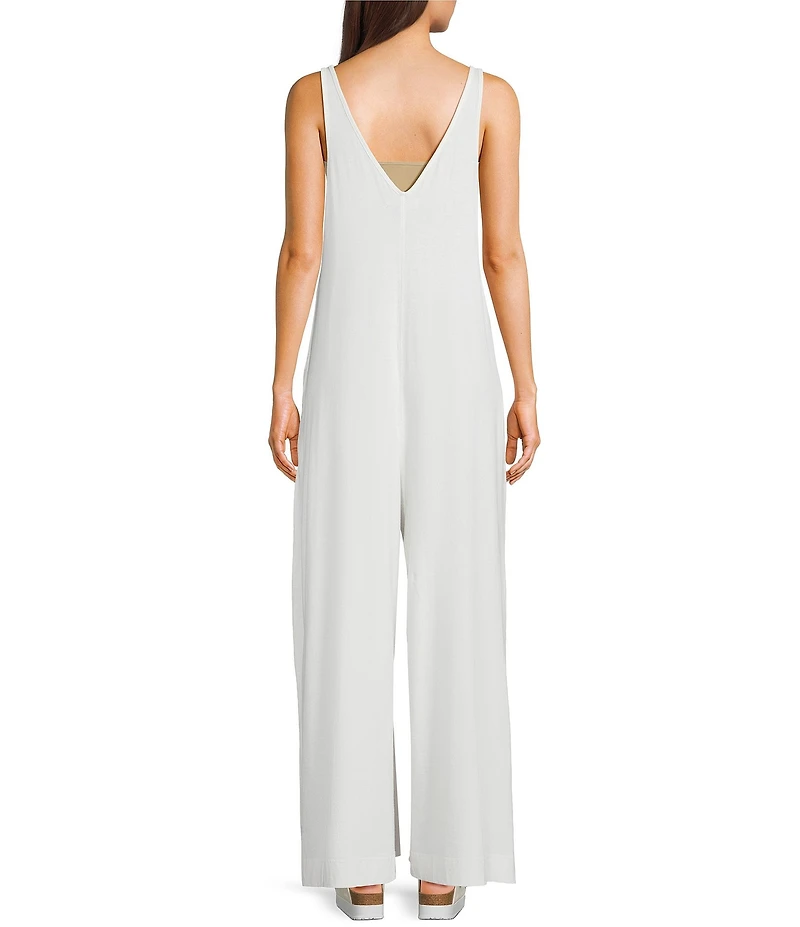 C&V Chelsea & Violet Sleeveless V-Neck Waistless Jumpsuit