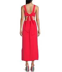 C&V Chelsea & Violet Square Neck Tie Back Maxi Dress