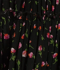 C&V Chelsea & Violet Tie Shoulder Ditsy Floral Print Dress