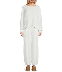 C&V Chelsea & Violet Waffle Wide Leg Coordinating Pants