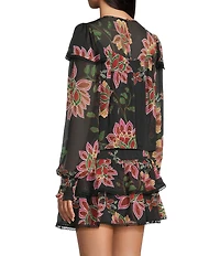 C&V Chelsea & Violet Woven Printed Fancy Smocked Coordinating Top