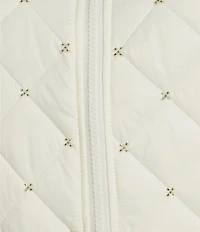 C&V Chelsea & Violet Zip Up Front Beaded Quilted Puffer Jacket