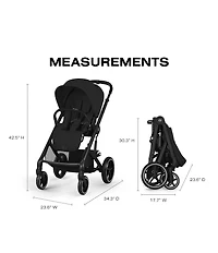 Cybex Balios S Lux Stroller & Cloud G Pro Car Seat With Load Leg Base Travel System