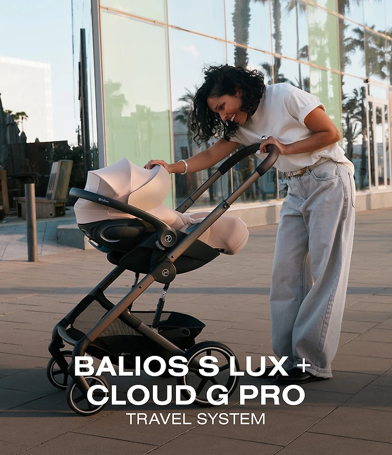 Cybex Balios S Lux Stroller & Cloud G Pro Car Seat With Load Leg Base Travel System