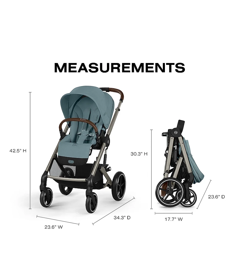 Cybex Balios S Lux Stroller & Cloud G Pro Car Seat With Load Leg Base Travel System