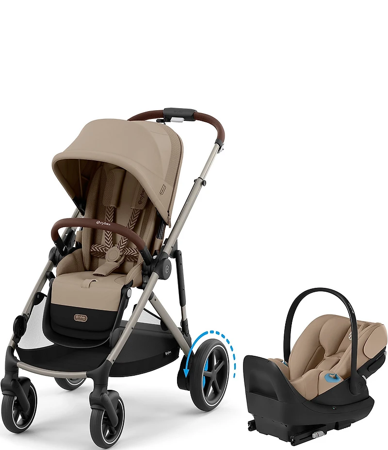 Cybex E-Gazelle S Stroller & Cloud G Pro Infant Car Seat With Load Leg Base Travel System