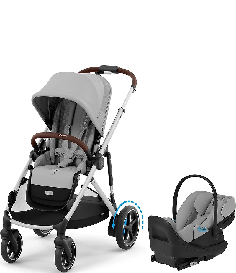 Cybex E-Gazelle S Stroller & Cloud G Pro Infant Car Seat With Load Leg Base Travel System