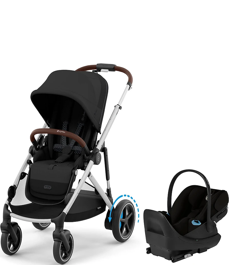 Cybex E-Gazelle S Stroller & Cloud G Pro Infant Car Seat With Load Leg Base Travel System