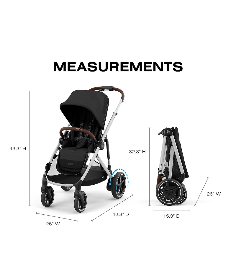 Cybex E-Gazelle S Stroller & Cloud G Pro Infant Car Seat With Load Leg Base Travel System