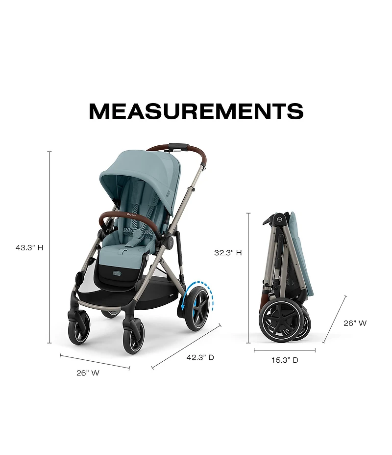 Cybex E-Gazelle S Stroller & Cloud G Pro Infant Car Seat With Load Leg Base Travel System