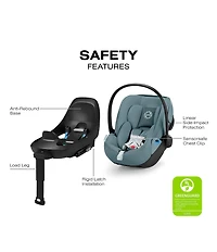 Cybex E-Gazelle S Stroller & Cloud G Pro Infant Car Seat With Load Leg Base Travel System