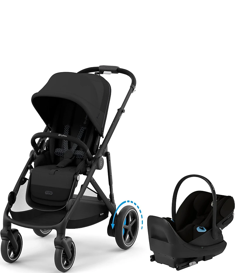 Cybex E-Gazelle S Stroller & Cloud G Pro Infant Car Seat With Load Leg Base Travel System