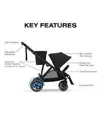Cybex E-Gazelle S Stroller & Cloud G Pro Infant Car Seat With Load Leg Base Travel System