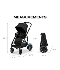 Cybex E-Gazelle S Stroller & Cloud G Pro Infant Car Seat With Load Leg Base Travel System