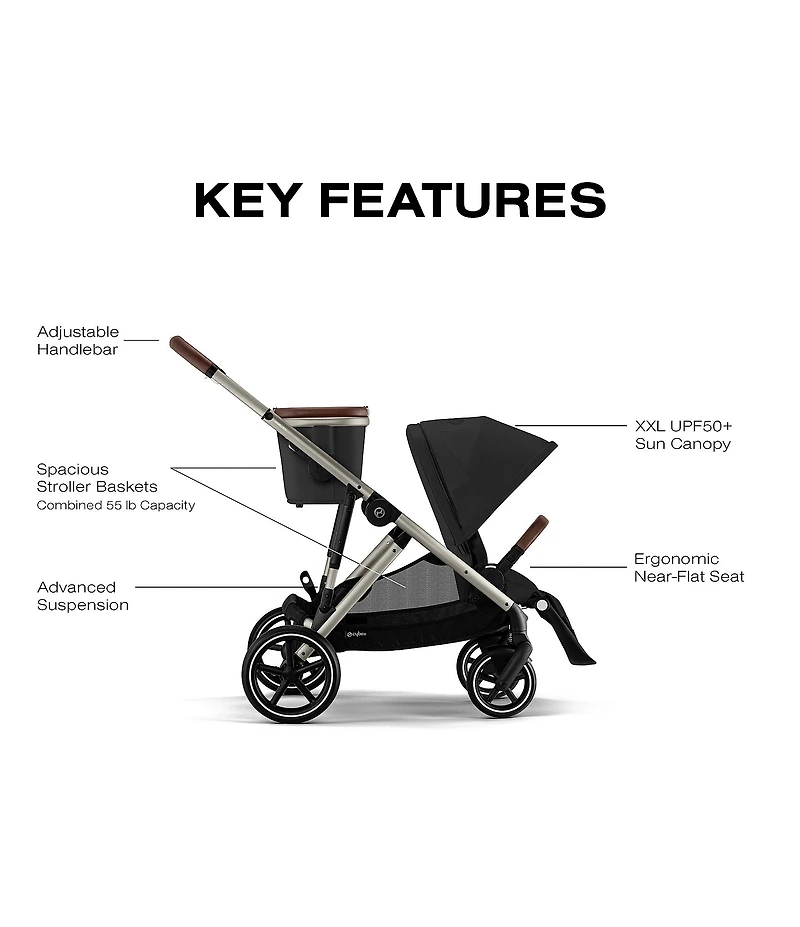 Cybex Gazelle S Stroller & Cloud G Pro Infant Car Seat with Load Leg Base Travel System
