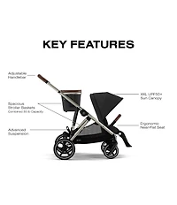 Cybex Gazelle S Stroller & Cloud G Pro Infant Car Seat with Load Leg Base Travel System