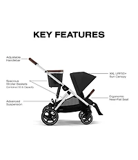 Cybex Gazelle S Stroller & Cloud G Pro Infant Car Seat with Load Leg Base Travel System