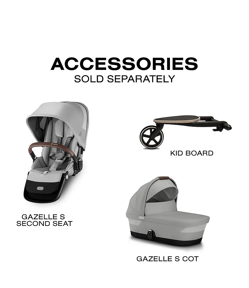 Cybex Gazelle S Stroller & Cloud G Pro Infant Car Seat with Load Leg Base Travel System