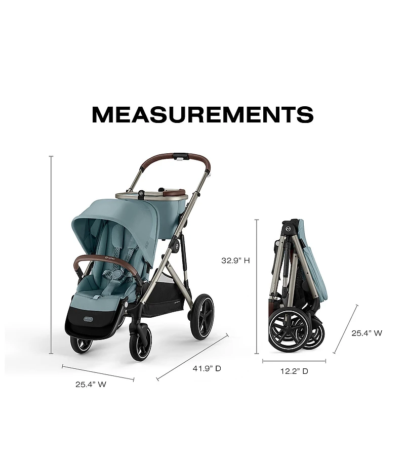 Cybex Gazelle S Stroller & Cloud G Pro Infant Car Seat with Load Leg Base Travel System